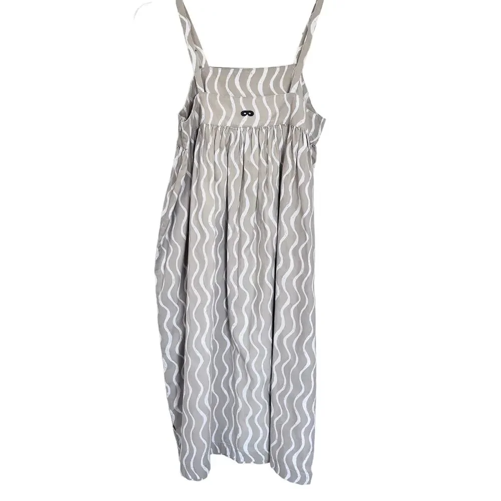 Beau Loves Wiggle Print Organic Cotton Stella Dress in Caramel sz 10/11